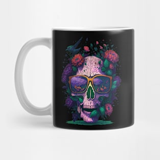 skull flowers Mug